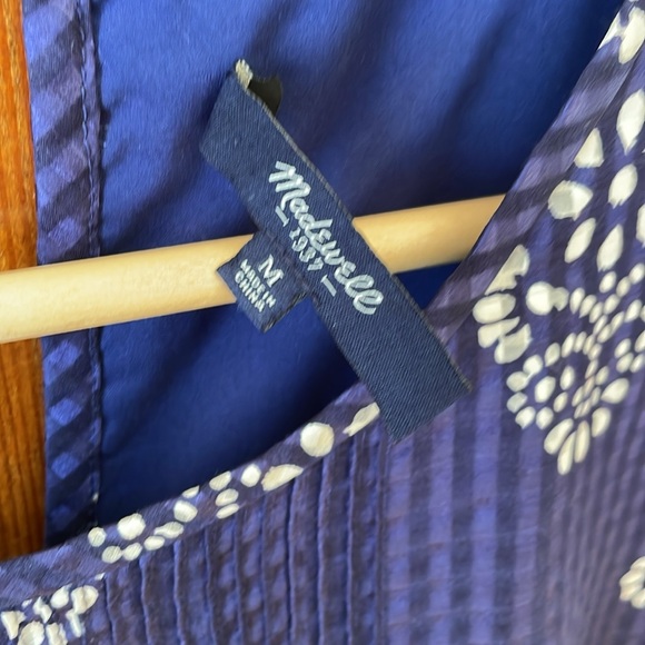 Madewell Silk Blend Floral Pattern Sleeveless Shift mini Dress M - Picture 2 of 5